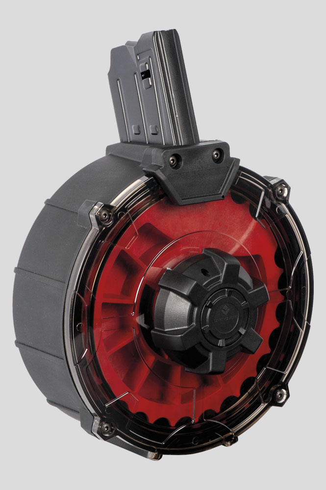 DRM-12 30 Round Drum Magazine Black Red